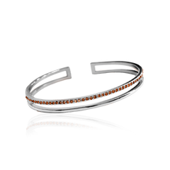 PLAIN CRYSTAL TWIN CUFF Armband - Röd