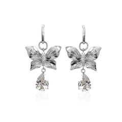 PAPILLON CRYSTAL HOOP EARRINGS