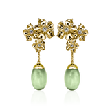 LA FLEUR TRIO MOONSTONE PEARL Earrings Light green