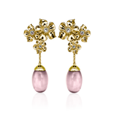 LA FLEUR TRIO MOONSTONE PEARL Earrings Light pink