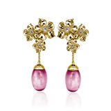 LA FLEUR TRIO MOONSTONE PEARL Örhängen Rosa