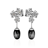 LA FLEUR TRIO MOONSTONE PEARL Örhängen - Svart