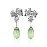 LA FLEUR TRIO MOONSTONE PEARL Earrings Light green