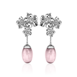 LA FLEUR TRIO MOONSTONE PEARL Earrings Light pink