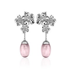 LA FLEUR TRIO MOONSTONE PEARL Örhängen Ljusrosa