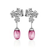 LA FLEUR TRIO MOONSTONE PEARL Örhängen Rosa