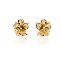 LA FLEUR CRYSTAL STUD Örhängen - Vit
