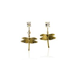 DRAGONFLY REBORN CRYSTAL STUDS Örhängen