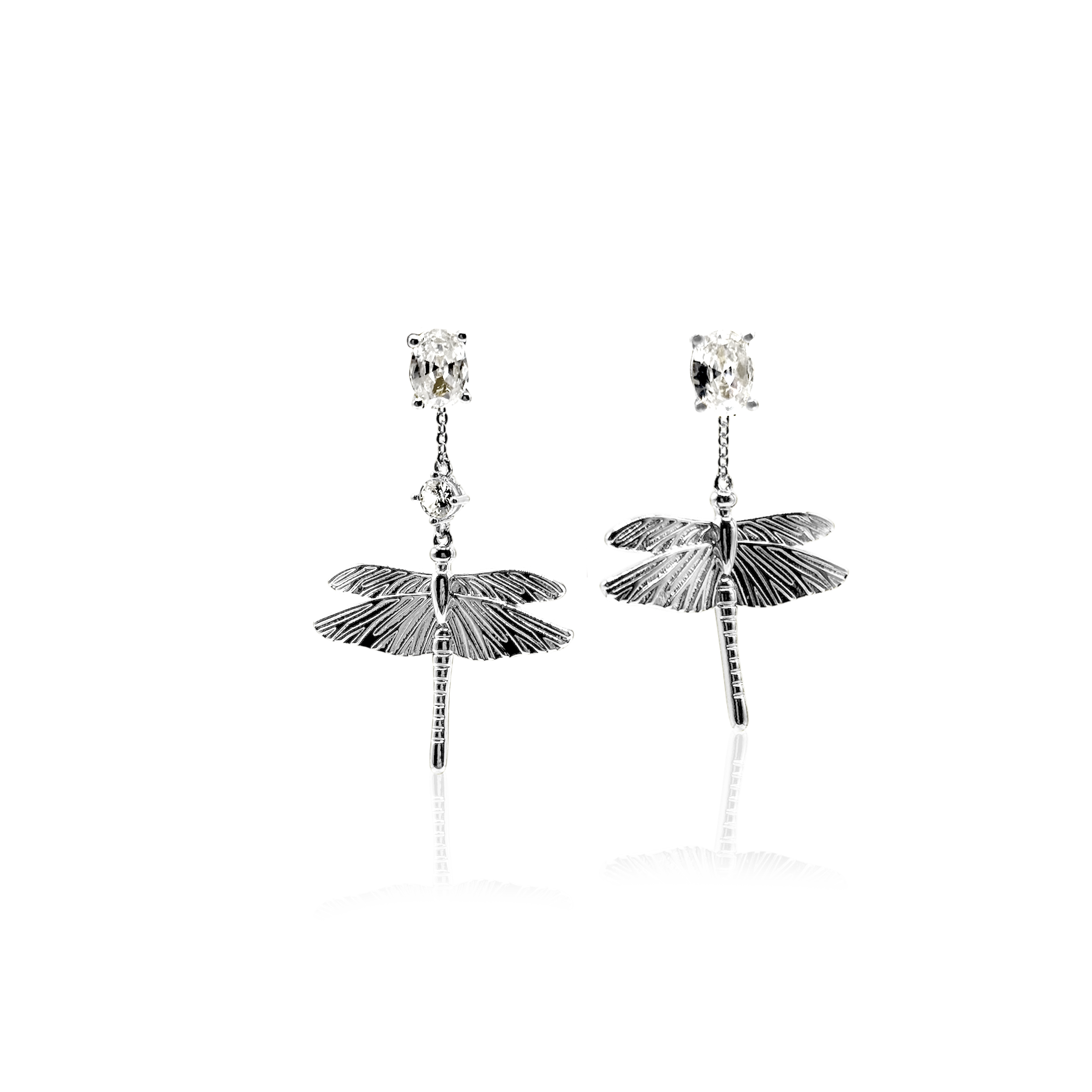 DRAGONFLY REBORN CRYSTAL STUDS Örhängen