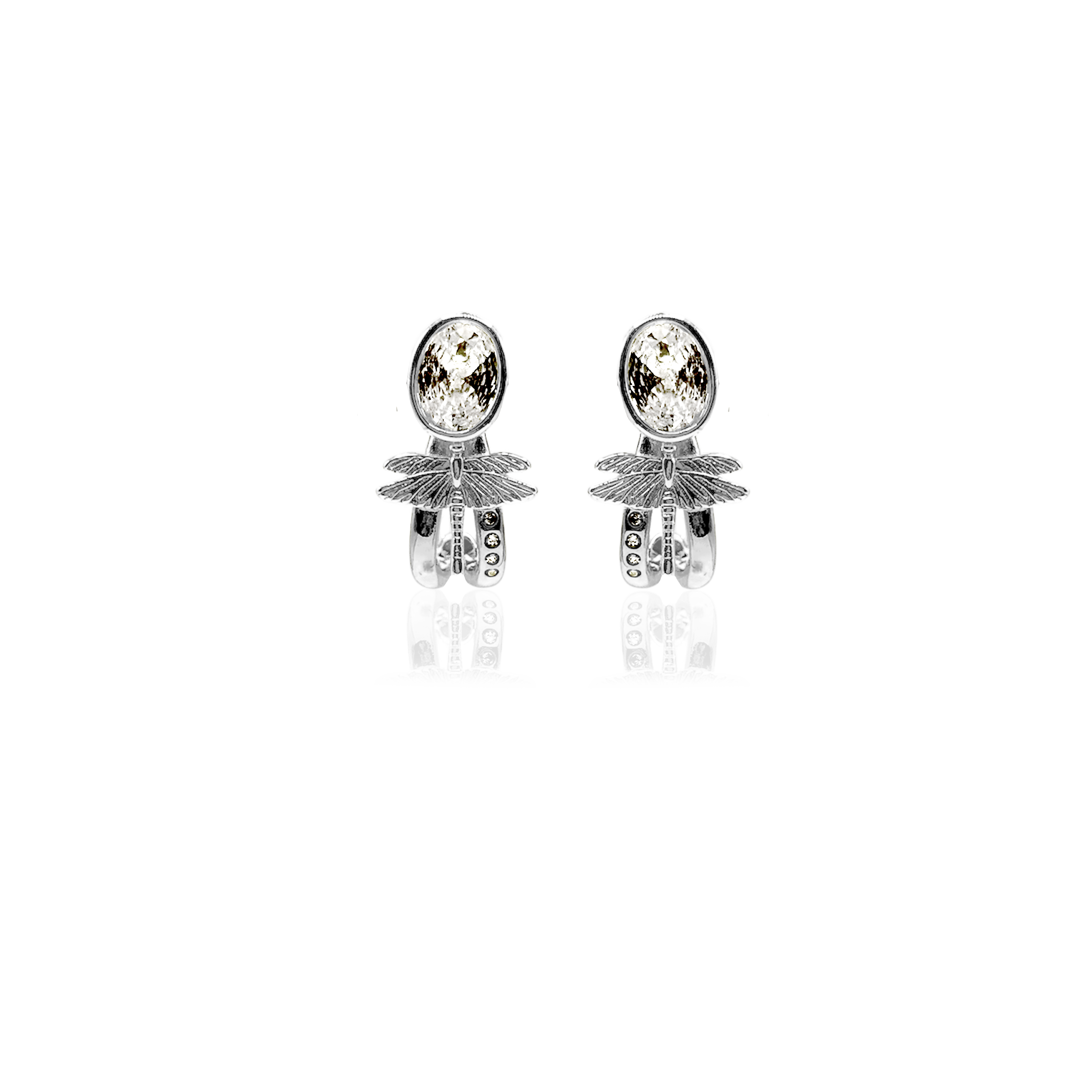 DRAGONFLY REBORN CRYSTAL LOOPS Örhängen