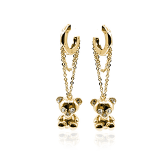 BEAR SKELETON STAR EARRINGS