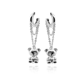 BEAR SKELETON STAR EARRINGS