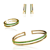 PLAIN CRYSTAL TWIN Set Grön