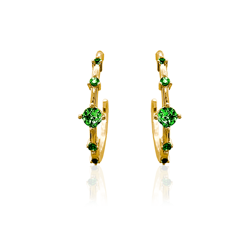 PRISM EARRINGS Green Mix