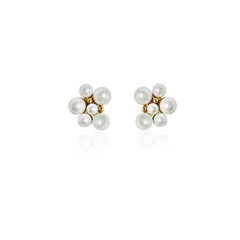 BERRY PEARL STUDS EARRINGS