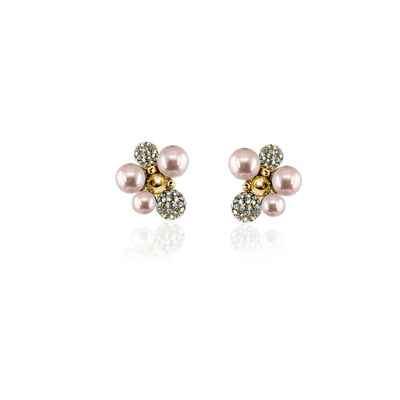 BERRY PEARL SPARKLE STUDS Ljus rosa