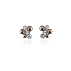 BERRY PEARL SPARKLE STUD Örhängen - Brun