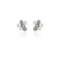 BERRY PEARL SPARKLE STUDS Örhängen - Vit