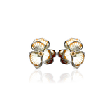 SANTORINI FLEUR STUD EARRINGS - Cappuccino