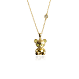 BEAR SKELETON Halsband - Ljus Grön