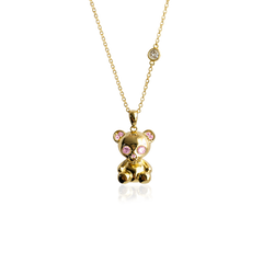 BEAR SKELETON Halsband - Rosa