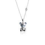 BEAR SKELETON Halsband - Blå