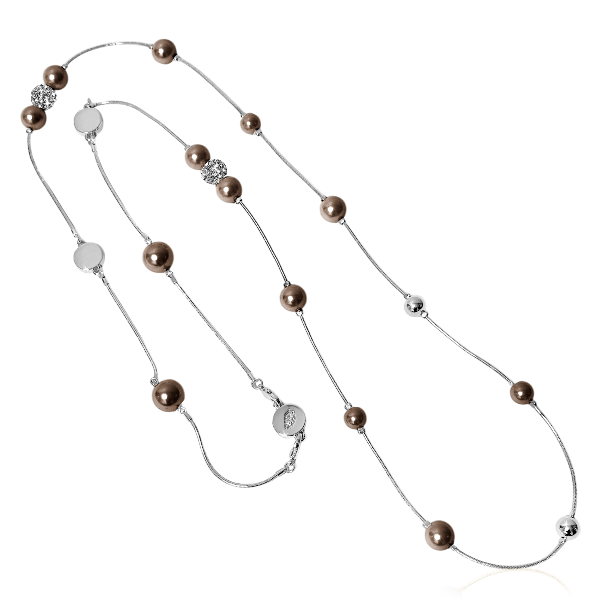 BERRY PEARL SPARKLE ICONIC Necklace - Brown (Pre-order - Earliest delivery Week 38)