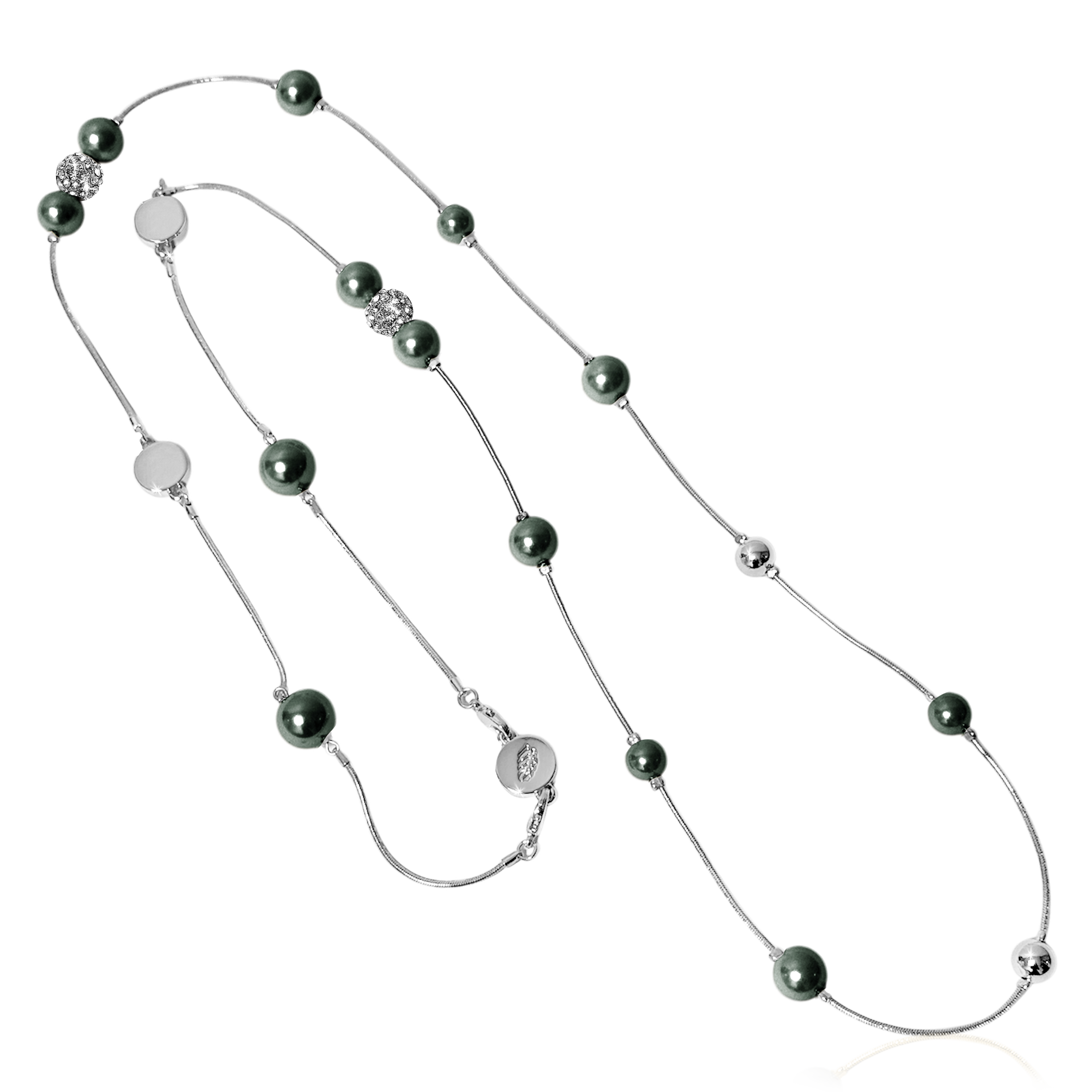 BERRY PEARL SPARKLE ICONIC Necklace - Night Green (Pre-order - Earliest delivery Week 38)