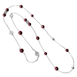 BERRY PEARL SPARKLE ICONIC Halsband - Vinröd