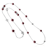 BERRY PEARL SPARKLE ICONIC Necklace - Bordeaux (Pre-order - Earliest delivery Week 38)