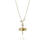 DRAGONFLY REBORN CRYSTAL PENDANT Halsband