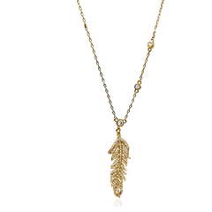 FROSTED FEATHER Necklace