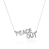 Statement Chain Halsband - PEACE OUT