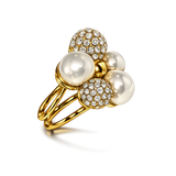 BERRY PEARL SPARKLE MAXI RING - Vit