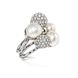 BERRY PEARL SPARKLE MAXI RING - Vit
