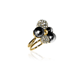 BERRY PEARL SPARKLE MAXI RING - Black (Pre-order - Earliest delivery Week 38)