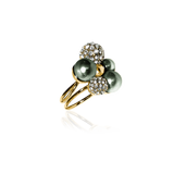 BERRY PEARL SPARKLE MAXI RING - Night Green (Pre-order - Earliest delivery Week 38)