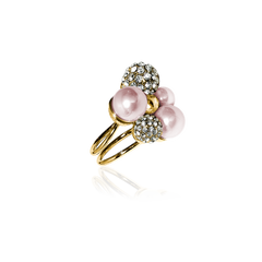 BERRY PEARL SPARKLE MAXI RING - Light pink (Pre-order estimated delivery w.21)
