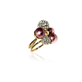 BERRY PEARL SPARKLE MAXI RING - Bordeaux (Pre-order - Earliest delivery Week 38)