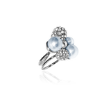 BERRY PEARL SPARKLE MAXI RING - Light blue (Pre-order estimated delivery w.21)