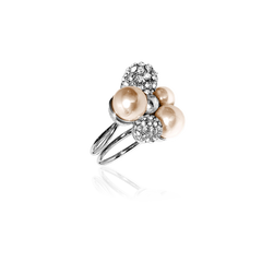 BERRY PEARL SPARKLE MAXI RING - Champagne