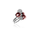 BERRY PEARL SPARKLE MAXI RING - Bordeaux (Pre-order - Earliest delivery Week 38)