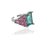 Royal Domino Crystal Ring Blå-Lavendel