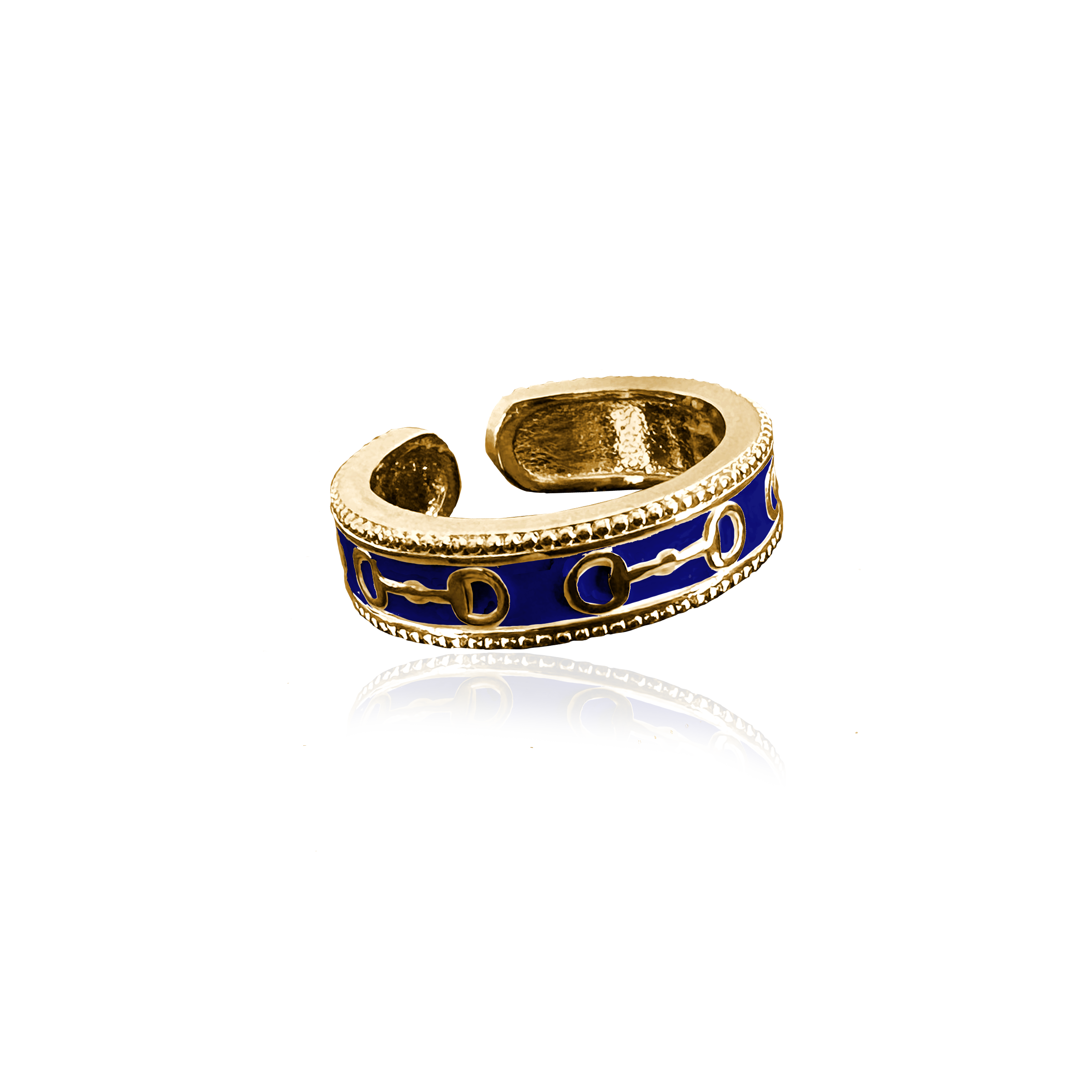 HORSE ENAMEL RING
