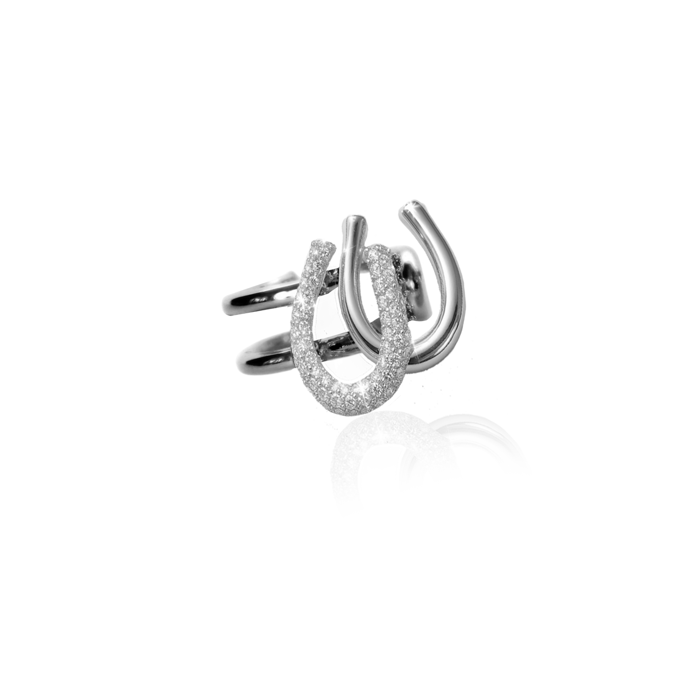 HORSESHOE SPARKLE RING