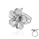 LA FLEUR CRYSTAL Ring - Vit (Förväntad leverans v.26)