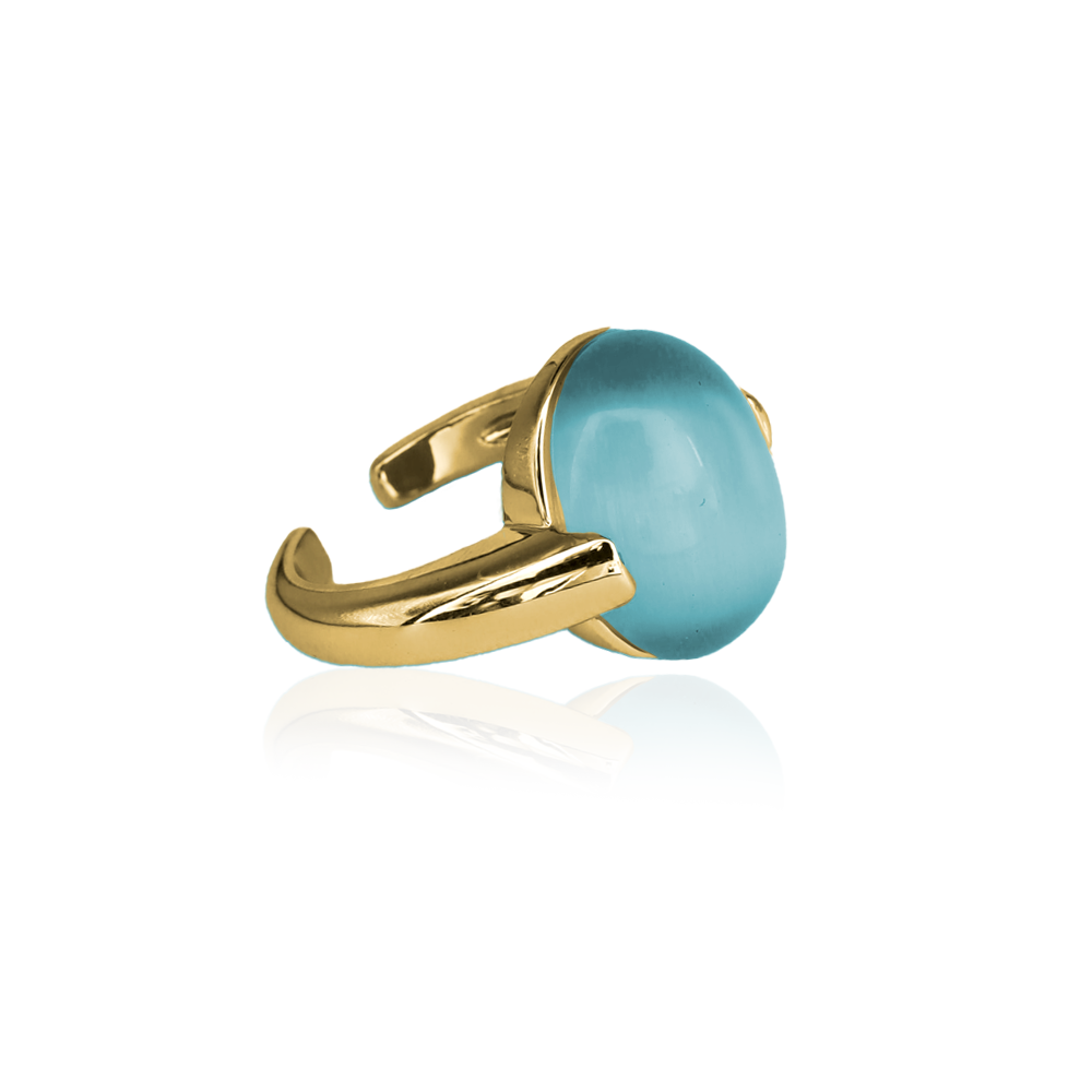 MOONSTONE PEARL RING Soft white