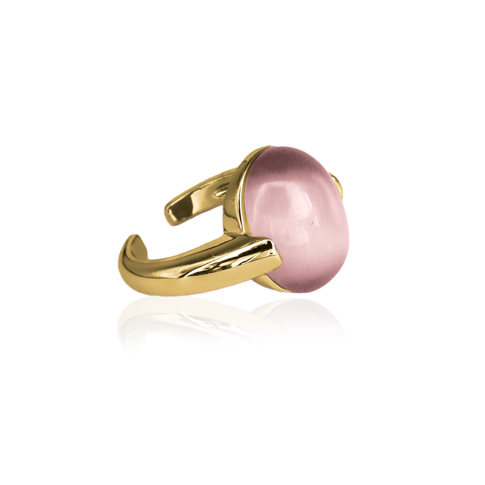 MOONSTONE PEARL RING Soft white