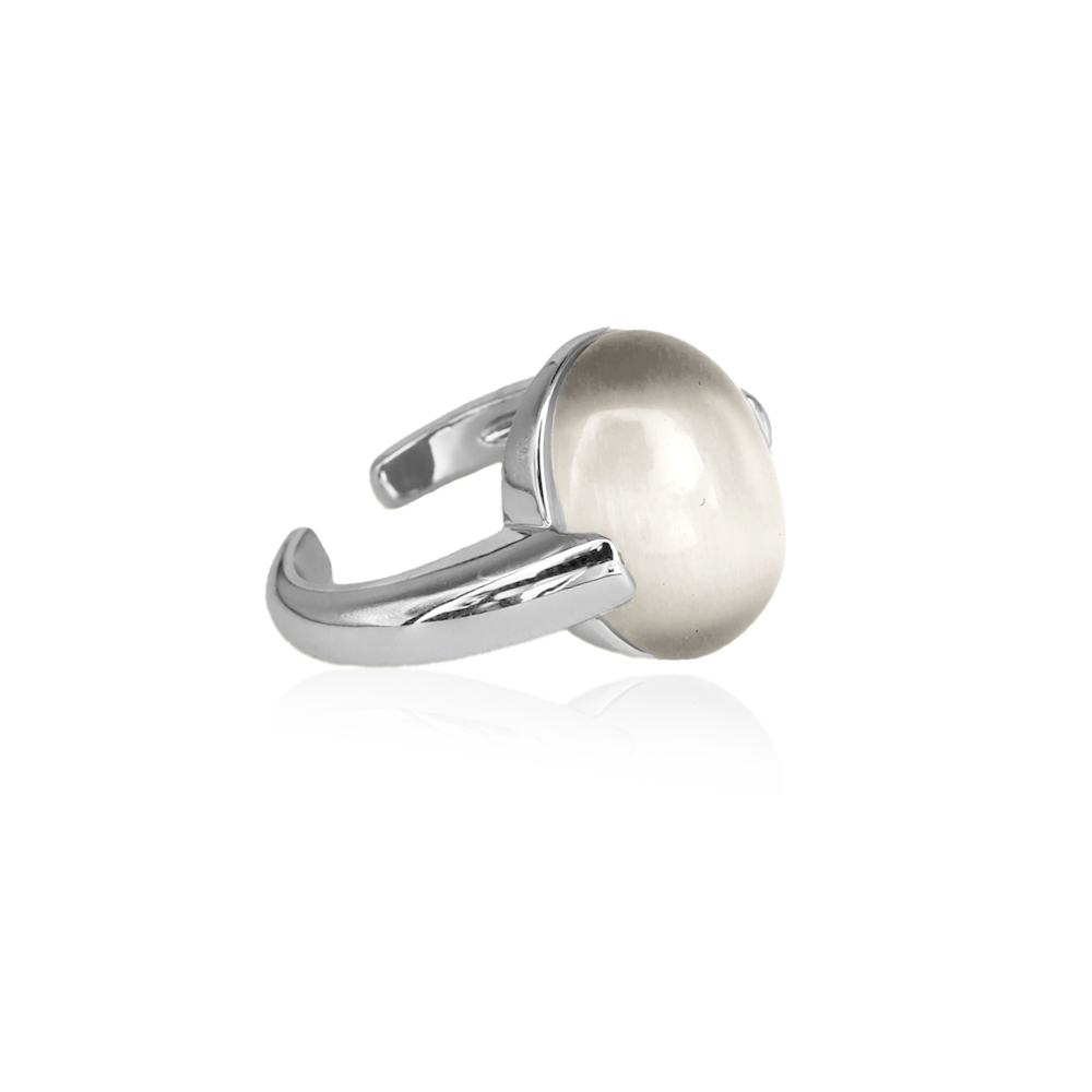 MOONSTONE PEARL RING Soft white