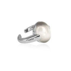 MOONSTONE PEARL RING Soft white